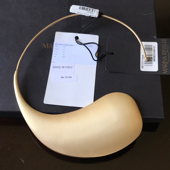 Marina Rinaldi brass half yin-yang golf necklace - Picture 6 of 8